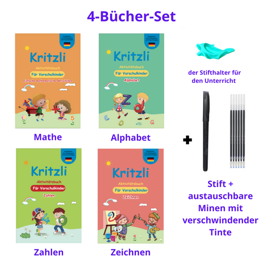 Satz Kritzli-Broschüren in deutscher Sprache